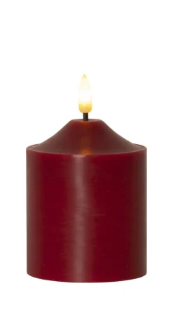 FLAMME LED-Blockljus 12cm Röd