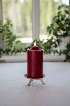 FLAMME LED-Blockljus 17cm Röd