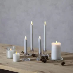 FLAMME LED-Blockljus 14cm Vit