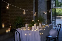 FLAMME LED-Blockljus 13cm Vit