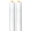 FLAMME 2-PACK LED-Antikljus 15cm Vit
