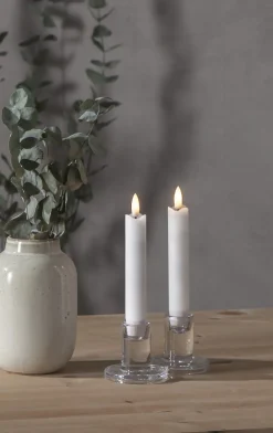 FLAMME 2-PACK LED-Antikljus 15cm Vit