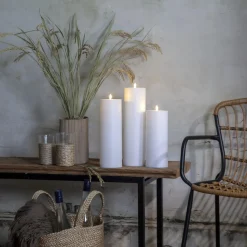 FLAMME RAK LED-Dekorationsljus 37,5cm Vit