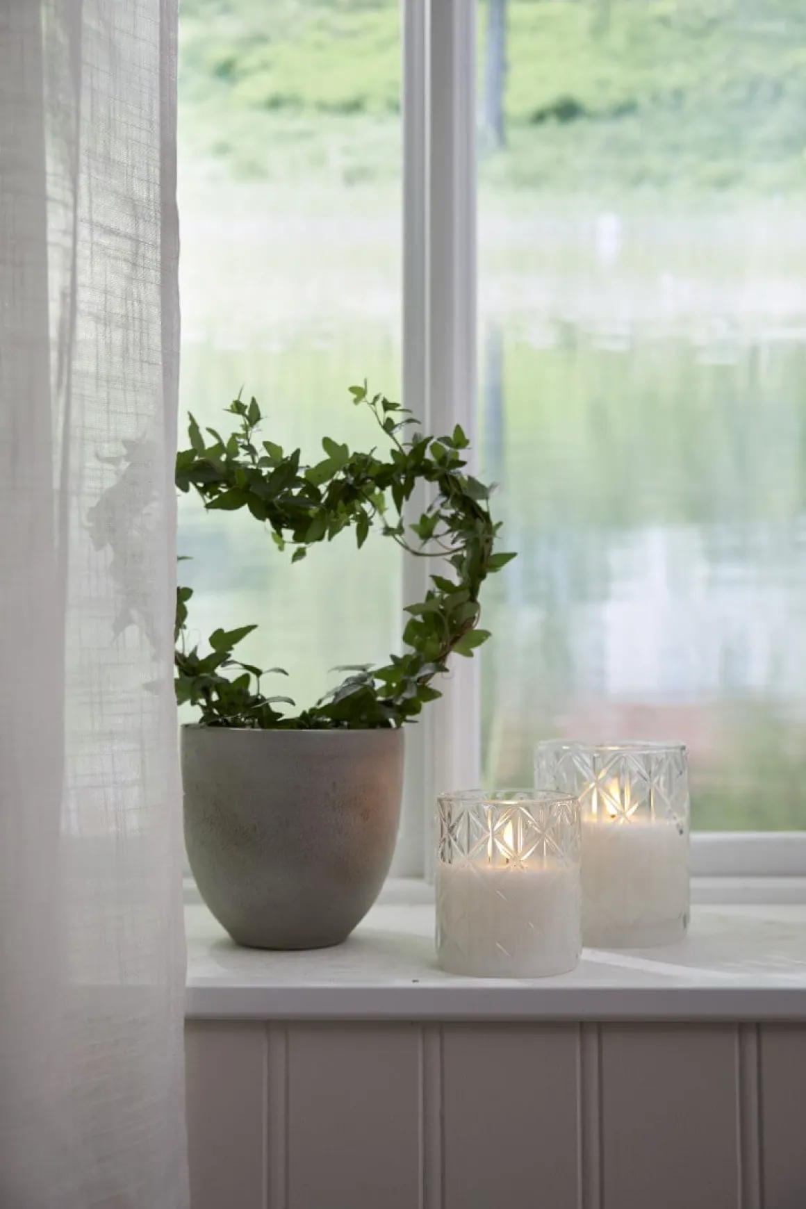 FLAMME ROMB LED-Blockljus Batteri 12,5cm Klar