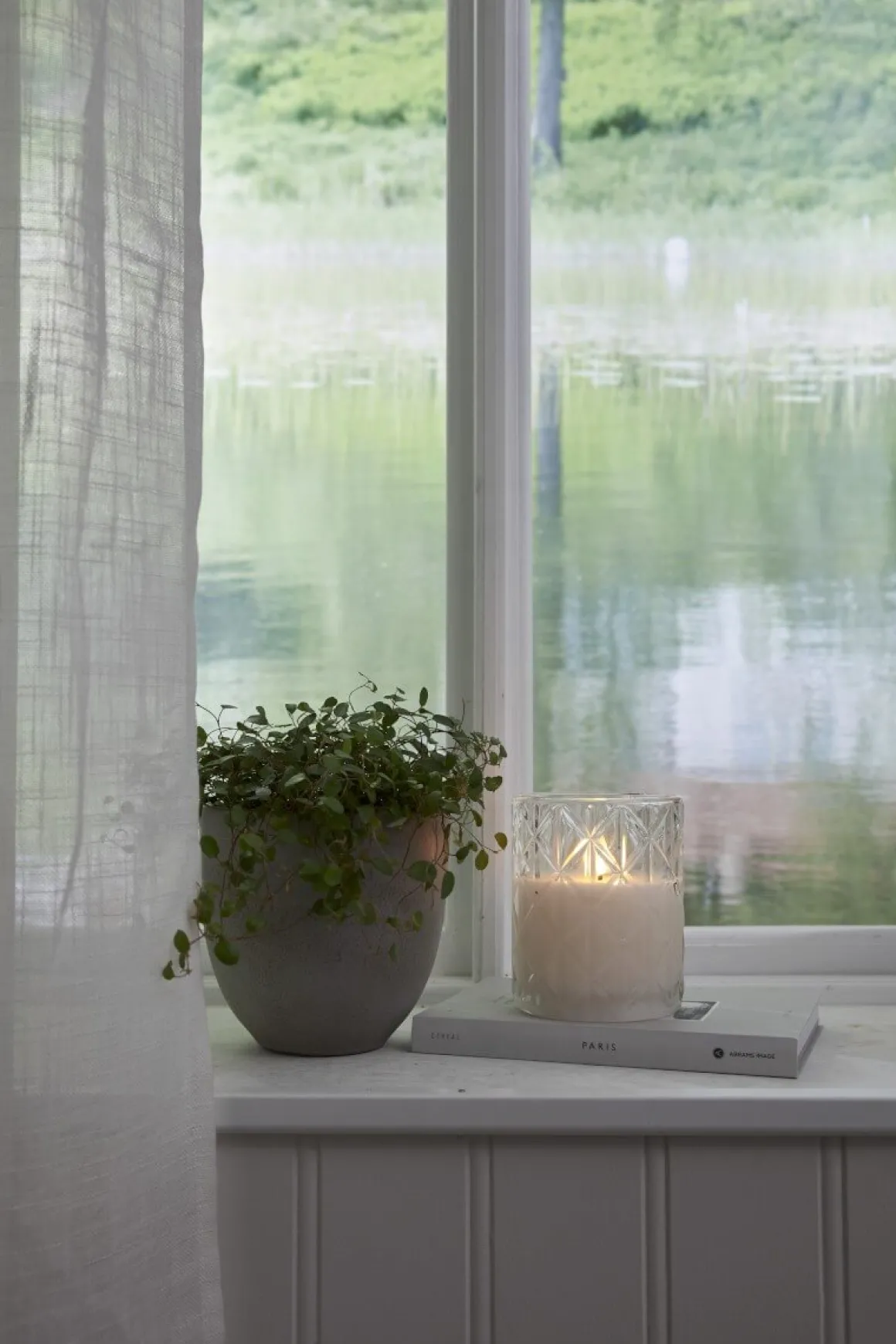 FLAMME ROMB LED-Blockljus Batteri 12,5cm Klar