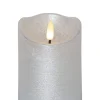FLAMME RUSTIC LED-Blockljus 10cm Silver