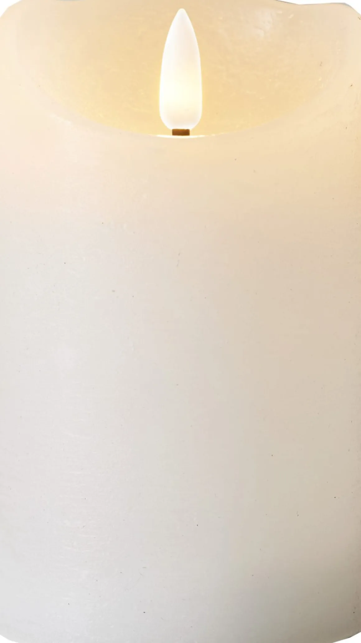 FLAMME RUSTIC LED-Blockljus 12,5cm Vit