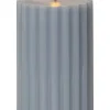FLAMME STRIPE Blockljus 15cm Blå