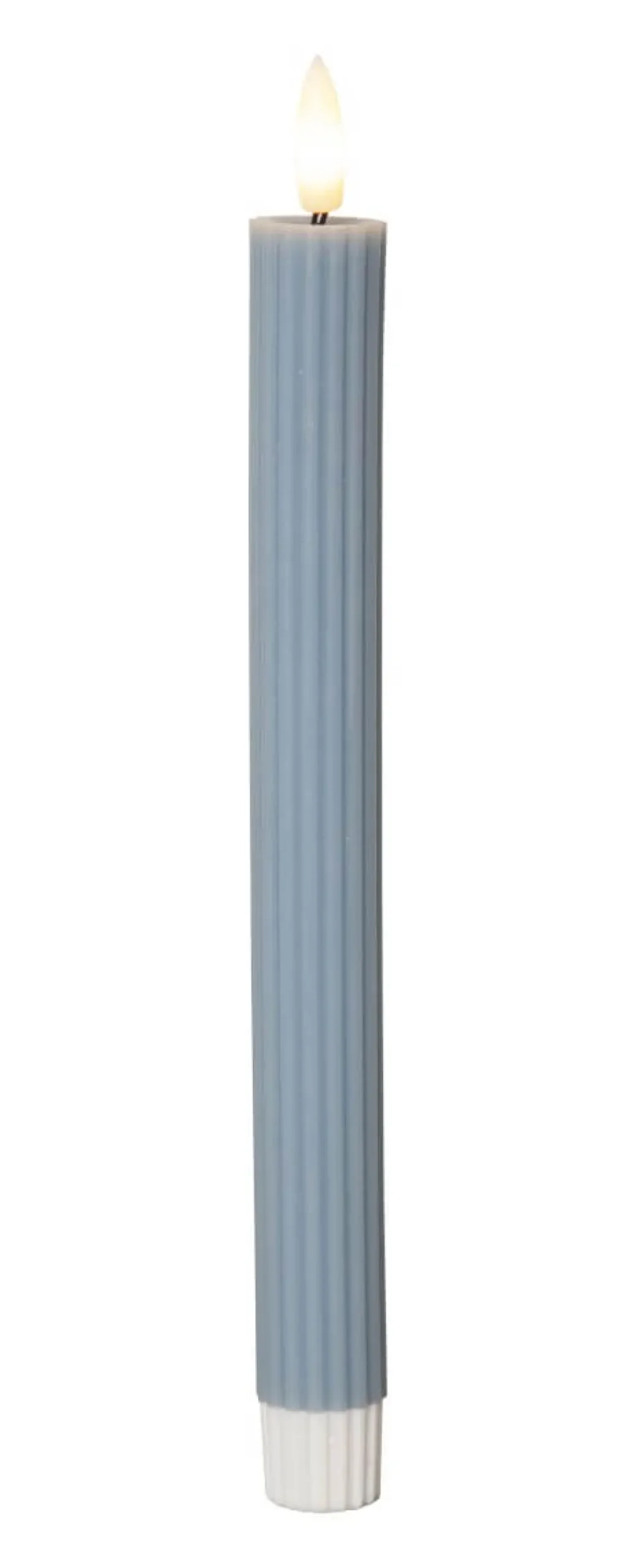 FLAMME STRIPE LED-Antikljus 2-pack 25cm Blå