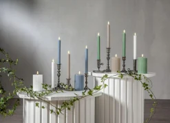 FLAMME STRIPE LED-Antikljus 2-pack 25cm Grön