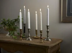 FLAMME SWIRL LED-Antikljus 2-Pack 25cm Beige