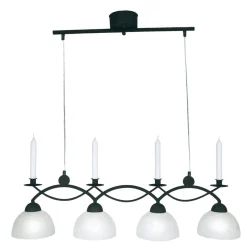 FLORENS Takpendel 89cm Antiksvart/Murano glas