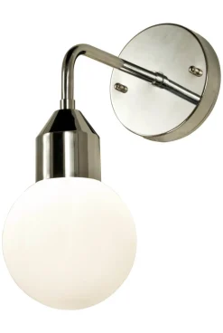 FLORENS Vägglampa Bad 32cm Krom/Opalvit IP44