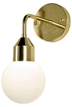 FLORENS Vägglampa Bad 32cm Mässing/Opalvit IP44