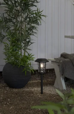 FLORIAN Solcells-pollare 47cm Svart