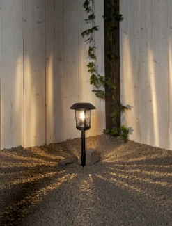 FLORIAN Solcells-pollare 47cm Svart