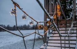 FLOWER CURTAIN Ljusslinga 4m 10LED Extra varmvit/Svart IP44