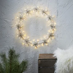 FLOWER RING Siluett 50cm 120LED Vit