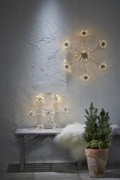 FLOWER SNOWFLAKE Siluett 50cm 90LED Vit