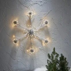 FLOWER SNOWFLAKE Siluett 60cm 144LED Vit