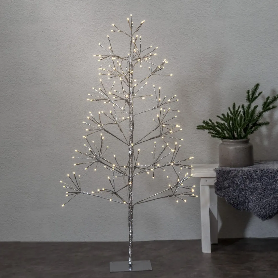 FLOWER TREE Dekorationsträd 120cm Silver