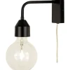 FLYNN Vägglampa 20cm Svart