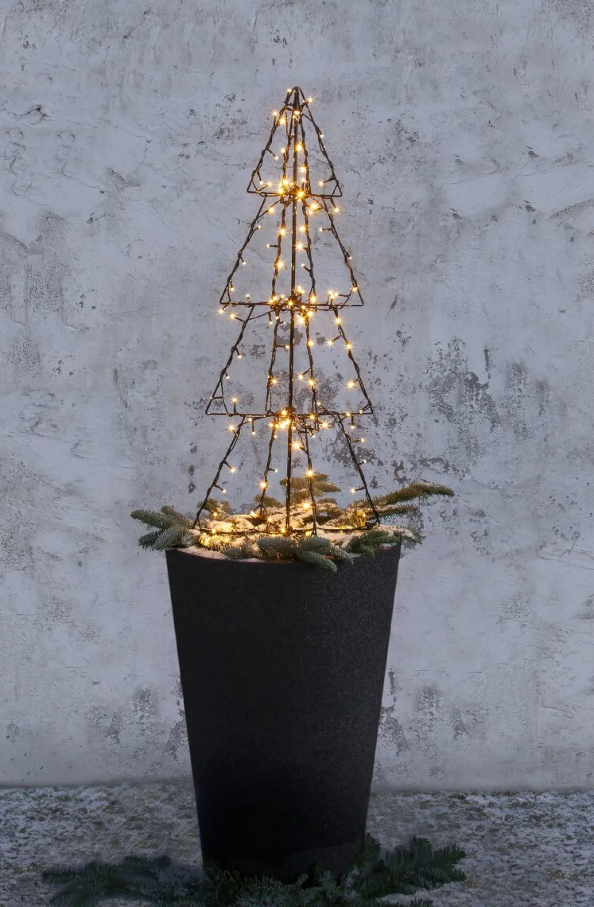 FOLDY GRAN Utedekoration 90cm 140LED Svart IP44