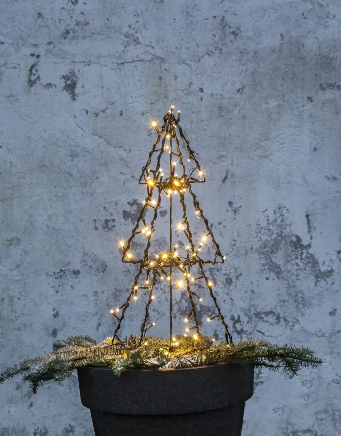 FOLDY GRAN Utedekoration 50cm 90LED Svart IP44