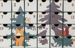 FOREST FRIENDS Kalender Batteri 38cm Flerfärgad
