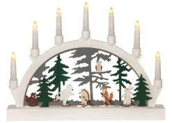 FOREST FRIENDS Ljusstake Skridsko Batteri 45cm Flerfärgad