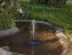 FOUNTAIN Solcellsfontän 16cm Svart