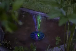 FOUNTAIN Solcellsfontän 16cm Svart