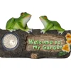 FROGY Welcome Solcellsdekoration 24cm Grön/Natur IP44