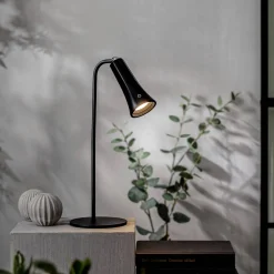 FUNCTIONAL Bord/Vägg/Klämmlampa USB-Laddbar 38cm Svart