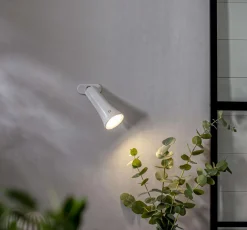 FUNCTIONAL Bord/Vägg/Klämmlampa USB-Laddbar 38cm Vit