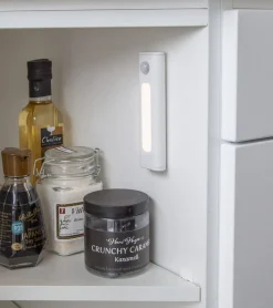 FUNCTIONAL Nattlampa LED Batteri Dimbar Sensor 12,5cm Vit