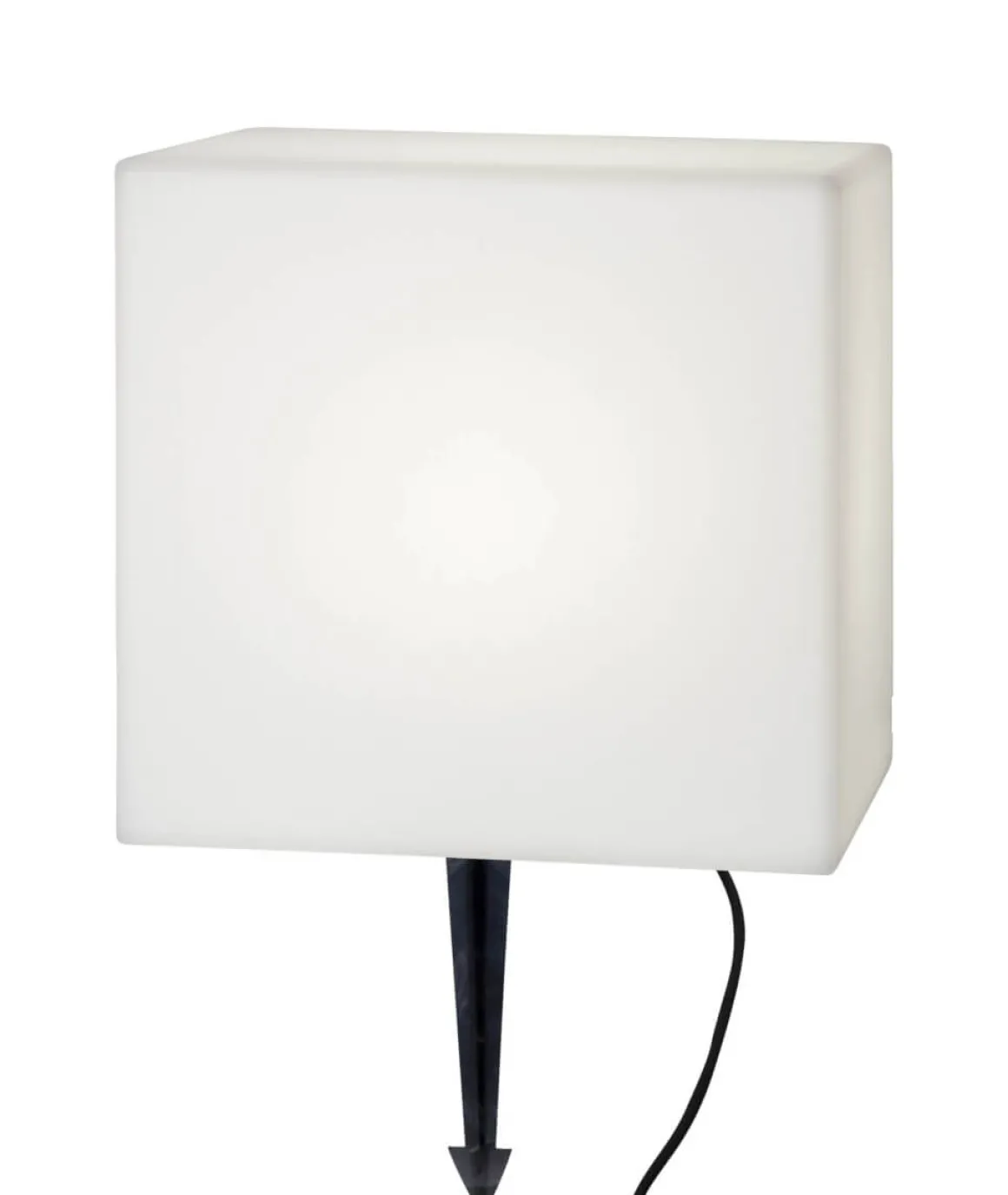 GARDENLIGHT Utedekoration Kub 30,5cm Vit IP65