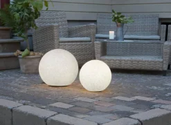 GARDENLIGHT Utedekoration Boll 38cm Grå IP65