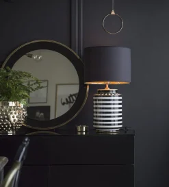 GATSBY Lampfot 43cm Svart/Vit