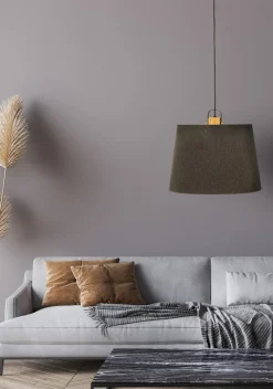 GEILO Taklampa 45cm Grå/Svart/Trä