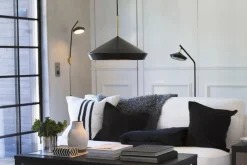 GEOMETRI Vägglampa 53cm Vit/Mässing