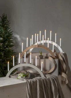 GILLIAN Ljusstake 7L 63cm Beige