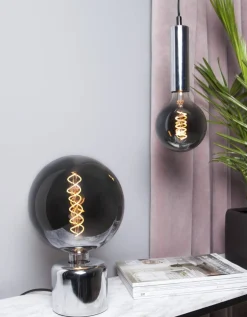 GLANS Lampfot E27 12cm Krom