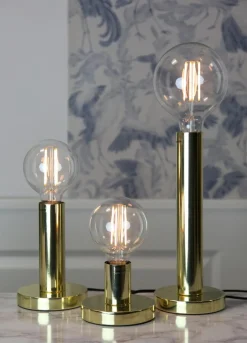 GLANS Lampfot E27 8,5cm Mässing