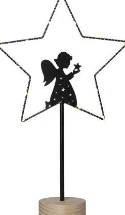 GLIMTA Bordsdekoration Ängel 42cm Svart