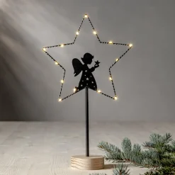 GLIMTA Bordsdekoration Ängel 42cm Svart