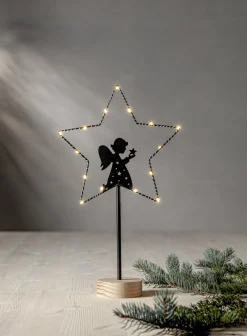 GLIMTA Bordsdekoration Ängel 42cm Svart