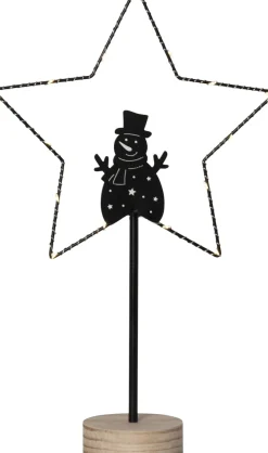 GLIMTA Bordsdekoration Snögubbe 42cm Svart