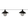 GLOBE SHADE Solcells-ljusslinga 180cm Svart