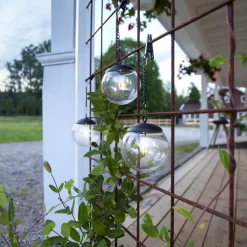 GLOBE Solcellsdekoration 29cm Transparent